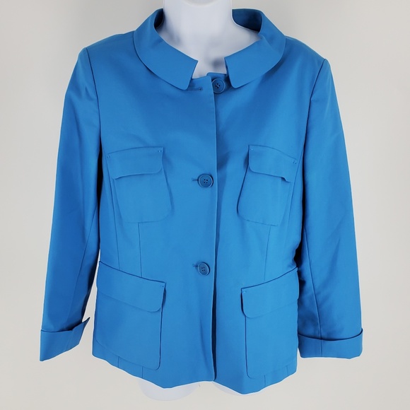 Lafayette 148 New York Button Front Blazer Jacket - Picture 2 of 12